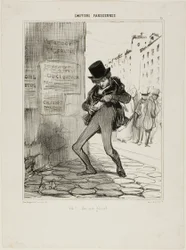 Ausgeraubt! Leere-Tasche-Straße..., Platte 13 aus Émotions Parisiens