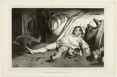Rue Transnonain, am 15. April 1834, 2. Oktober 1834, Platte 24 aus L’Association mensuelle