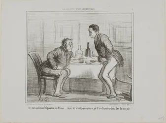 Es gelang ihnen, die indische Kartoffel an das französische Klima anzupassen, aber es ist immer noch ein Problem, die Franzosen an die indische Kartoffel zu gewöhnen!, Tafel 1 aus La Société D