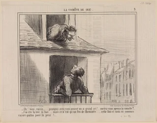 Nun, Nachbar,... (Der Komet von 1857, Blatt 3)