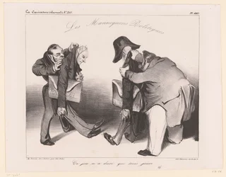 Karikatur der Marine und der Präsidentschaft