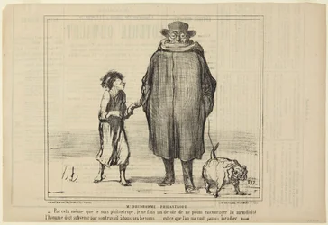 Herr Prudhomme, Philanthrop, Nummer 291 aus der Serie „Actualités“ aus Le Charivari