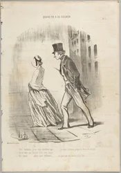 Nein, Madame, ich werde Sie nicht verlassen..., Nummer 3 aus der Serie Quand on a du Guignon aus Le Charivari