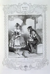 Illustrationen über Ideen und Legenden von Philipon unter dem Titel Les Cent und Robert Macaire