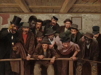 Die Entscheidung in der Hahnenkampfarena naht, 1879