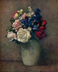 Duftwicken und Rosen
