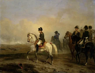 Kaiser Napoleon I. und sein Stab zu Pferd