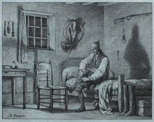 Der Diener von Limier erhebt sich aus dem Bett