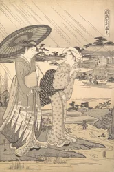 Ono no Komachi betet für Regen, ca. 1791