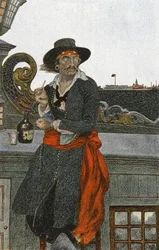 Kidd auf dem Deck der Adventure Galley, frühes 20. Jahrhundert