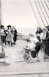 Phips birgt die versunkenen Schätze, 1690er Jahre, veröffentlicht in Harper