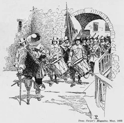 Stuyvesant übergibt Fort Amsterdam an die Engländer, aus Harper