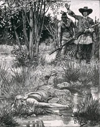 Der Tod von König Philipp, graviert von A. Hayman, aus Harper