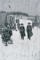 Washington und Steuben in Valley Forge, Illustration aus 