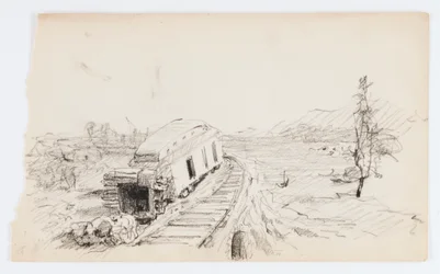 Ohne Titel (Entgleister Wagen)