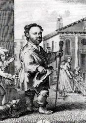 Owen Farrel (geb. 1716), der irische Zwerg, graviert von James Hulett, veröffentlicht 1742