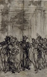Studie für Vignette in Jean François Marmontels "Contes Moraux"