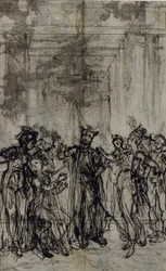 Studie für Vignette in Jean François Marmontels "Contes Moraux"