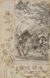 Studie für Vignette in Voltaires "La Pucelle d