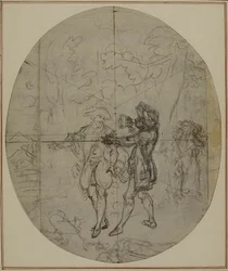 Studie für eine nie veröffentlichte zweite Ausgabe von Colles "La Partie de Chasse de Henri IV", Akt II, Szene 11