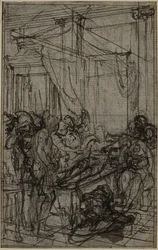 Studie für eine Illustration in Tacitus "Tibère, ou Les Six Premiers Livres des Annales", Buch II, Bd. 1