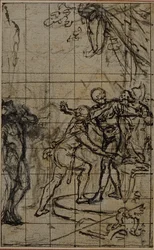 Studie für eine Illustration in Tacitus "Tiberius, oder Die ersten sechs Bücher der Annalen" Buch I, Bd. 1, 2. Studie