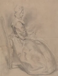 Studie einer sitzenden Dame