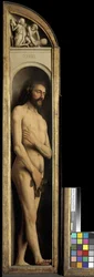 Adam, Detail vom linken Flügel des Genter Altars