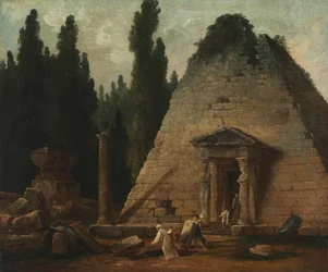 Die Pyramide im Park von Mauperthuis