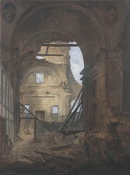 La chapelle de la Sorbonne mit eingestürztem Gewölbe