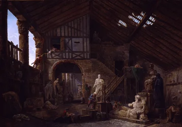 Atelier eines Restaurators von Antiquitäten in Rom