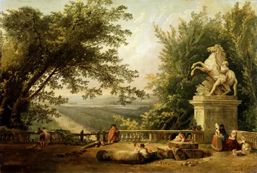 Terrassenruine in einem Park, um 1780
