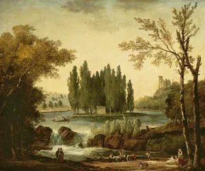 Das Grabmal von Jean-Jacques Rousseau in Ermenonville, 1802