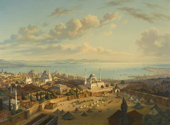 Konstantinopel vom Feuerturm von Beyazit