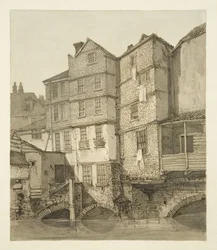 Der Frome, stromaufwärts in Richtung Christmas Bridge, 1823