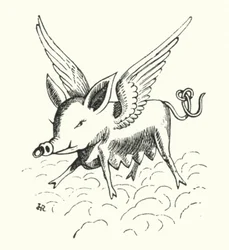 Fliegendes Schwein (Lithografie)