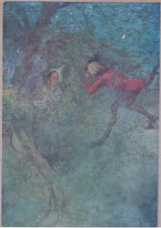 Ich ging zu ihr und rief Mama und sie rief Budget, Illustration aus Die lustigen Weiber von Windsor, 1910