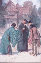 "Wenn er zwanzig Sir John Falstaffs wäre, er soll Robert Shallow Esquire nicht missbrauchen!", Illustration aus 