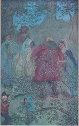 Nun, guter Sir John, wie leben Ihre Windsor-Frauen, Illustration aus Die lustigen Weiber von Windsor, 1910