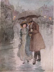 Phoebe: "Es regnete und mein Gesicht war nass." (Lithografie)