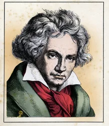 Porträt des deutschen Komponisten und Pianisten Ludwig van Beethoven