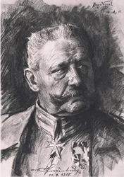 Der neue Marschall Vorwärts, Illustration aus Hindenburg veröffentlicht von Daterlandischer Derlag C U Weller Berlin, 1922