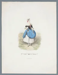 Frau in historischem Kostüm