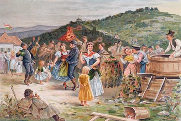Fest zur Feier der Weinlese in Ungarn