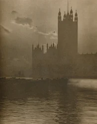 Schrein aus Stein, der das schlagende Herz des parlamentarischen Londons bedeckt, ca. 1935