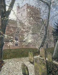 Brecon Cathedral, Herbsttag, 1992