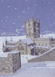 St. Davids Kathedrale im Schnee, 1996