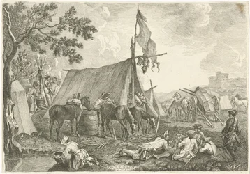 Landschaft mit einem Heerlager