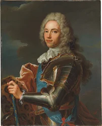 Porträt des Duc de Broglie, mit Schärpe des Ordens des Heiligen Geistes, mit Marschallstab von Frankreich