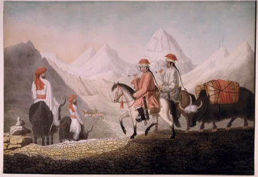 William Moorcroft und Hearsey auf dem Weg zum Mansarowar-See (Tibet) 1812